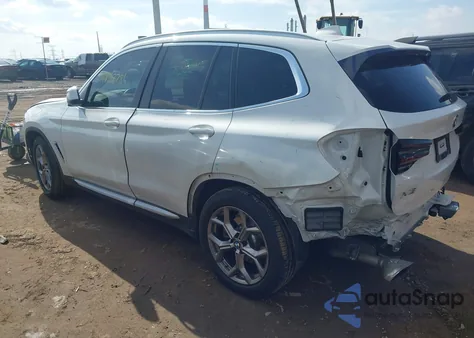 2022 BMW X3 xDrive30I z USA, uszkodzony, nr VIN 5UX53DP07N9J57861